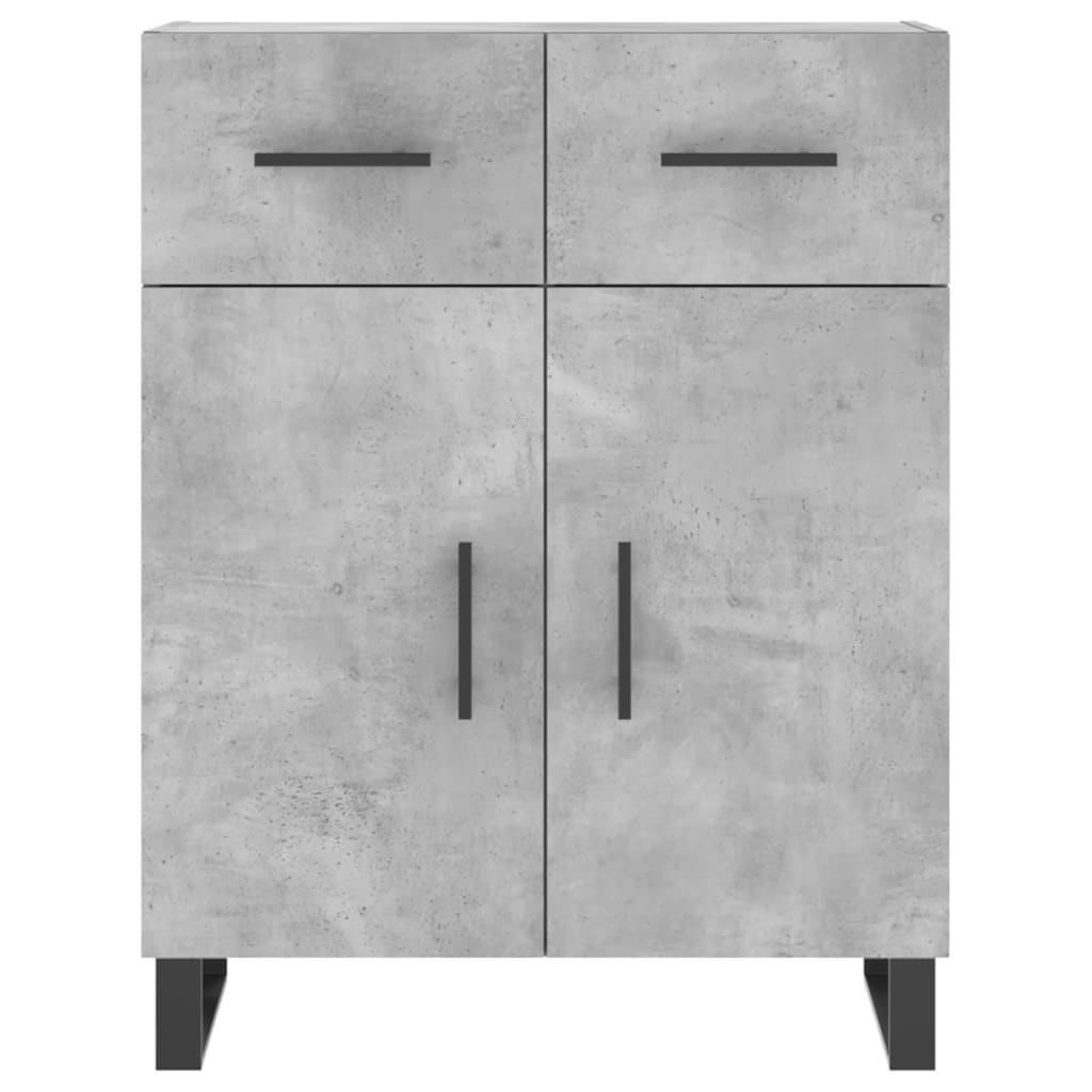 vidaXL Witrynka, szarość betonu 69,5x34x180 cm materiał drewnopochodny