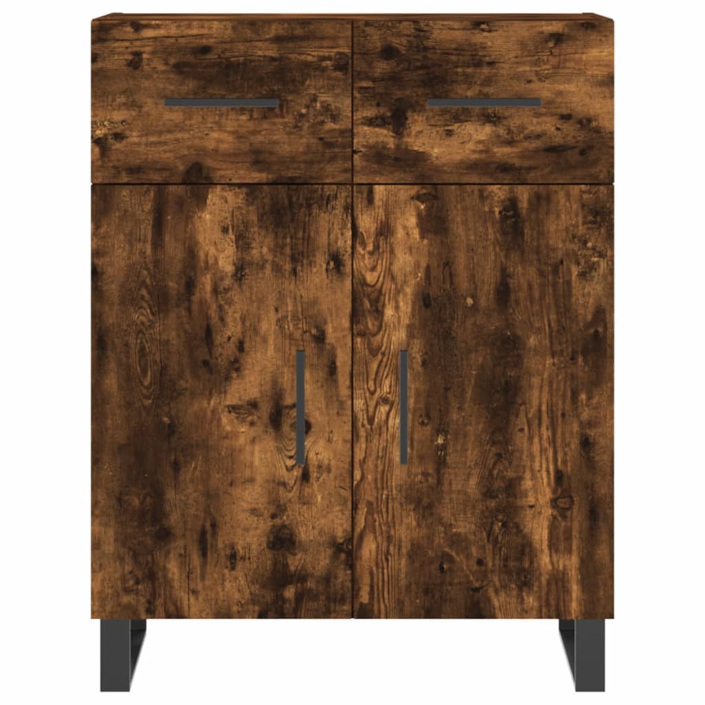 vidaXL Witrynka przydymiony dąb 69,5x34x180 cm materiał drewnopochodny