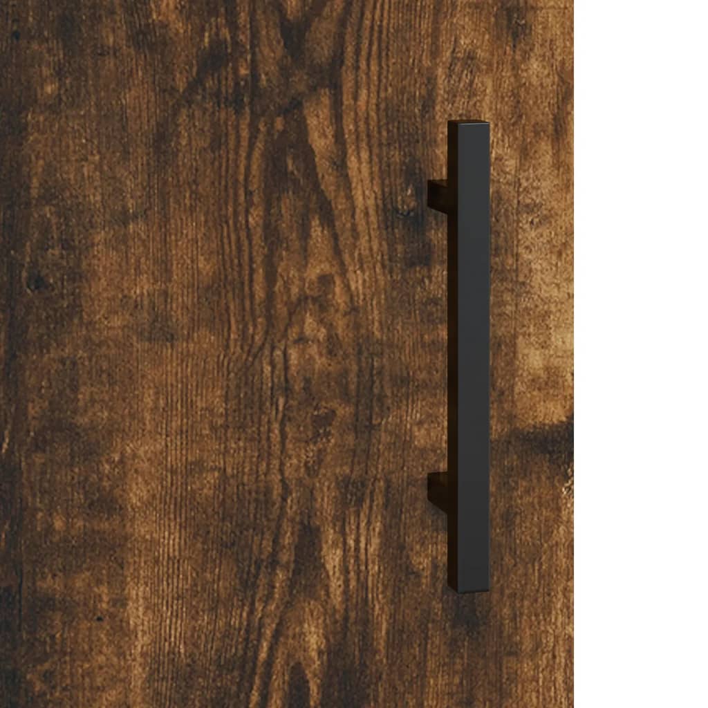 vidaXL Witrynka przydymiony dąb 69,5x34x180 cm materiał drewnopochodny