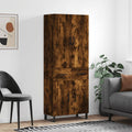 vidaXL Witrynka przydymiony dąb 69,5x34x180 cm materiał drewnopochodny
