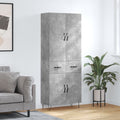 vidaXL Witrynka, szarość betonu 69,5x34x180 cm materiał drewnopochodny