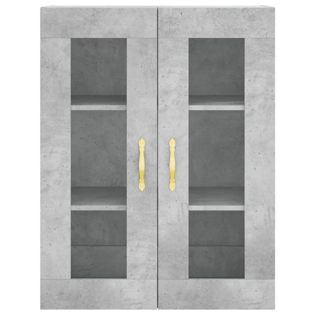 vidaXL Witrynka, szarość betonu 69,5x34x180 cm materiał drewnopochodny