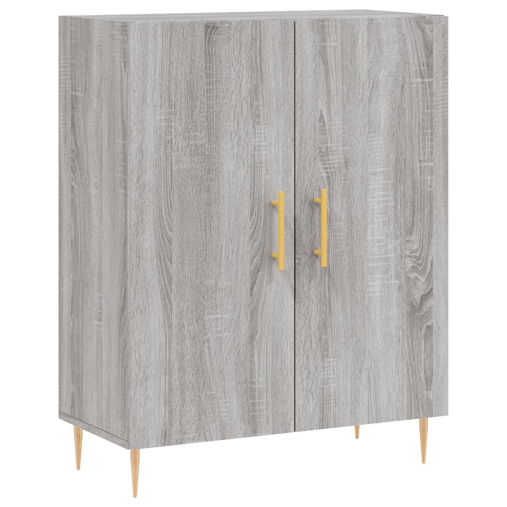vidaXL Witrynka szary dąb sonoma 69,5x34x180cm materiał drewnopochodny