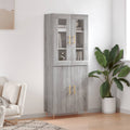 vidaXL Witrynka szary dąb sonoma 69,5x34x180cm materiał drewnopochodny