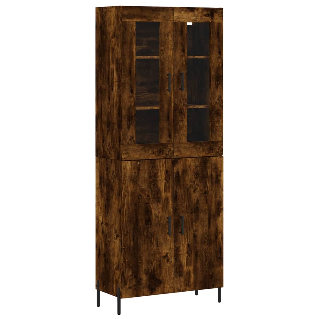 vidaXL Witrynka przydymiony dąb 69,5x34x180 cm materiał drewnopochodny