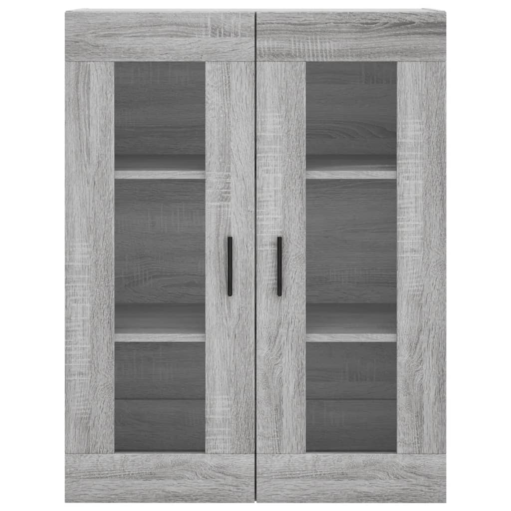 vidaXL Witrynka szary dąb sonoma 69,5x34x180cm materiał drewnopochodny