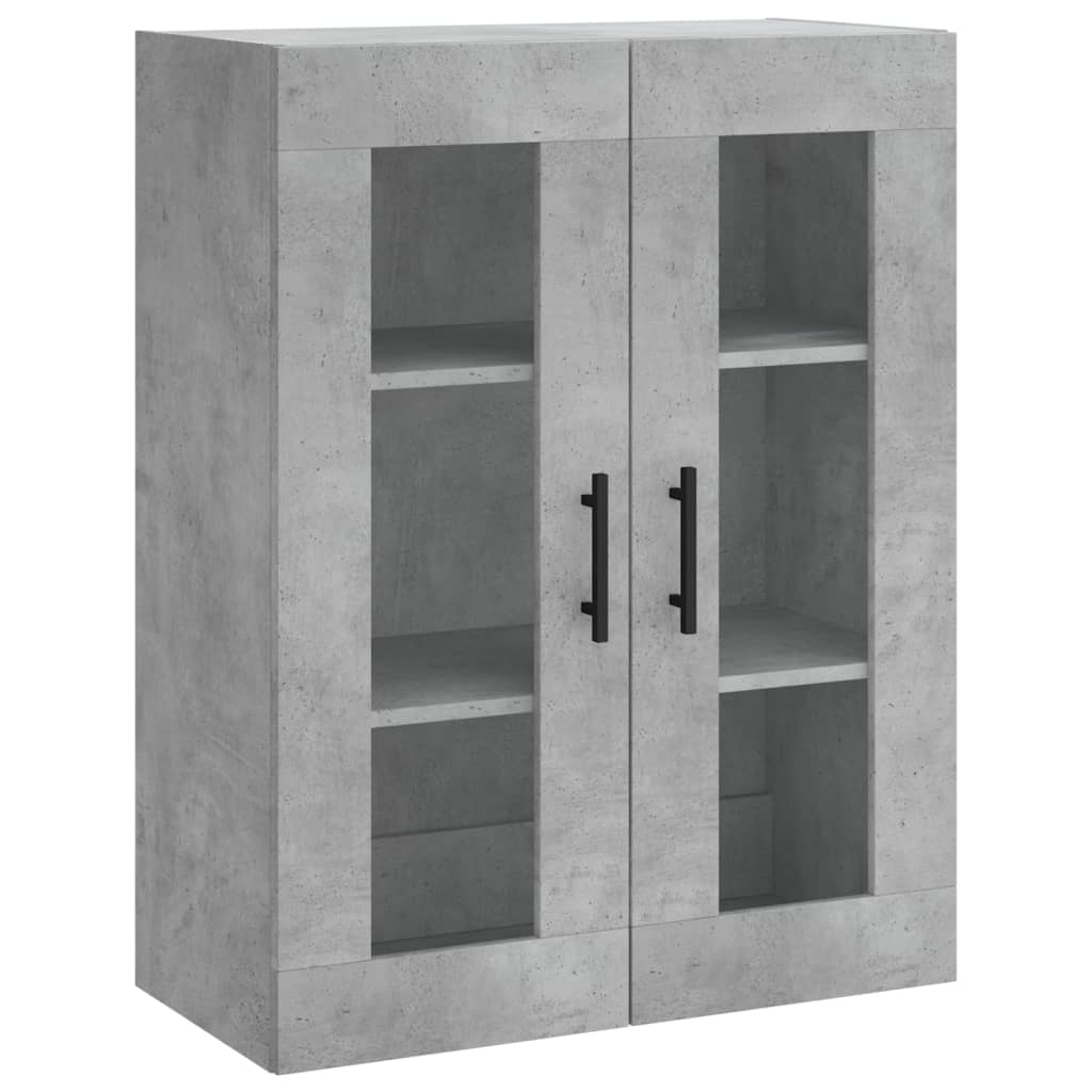 vidaXL Witrynka, szarość betonu 69,5x34x180 cm materiał drewnopochodny
