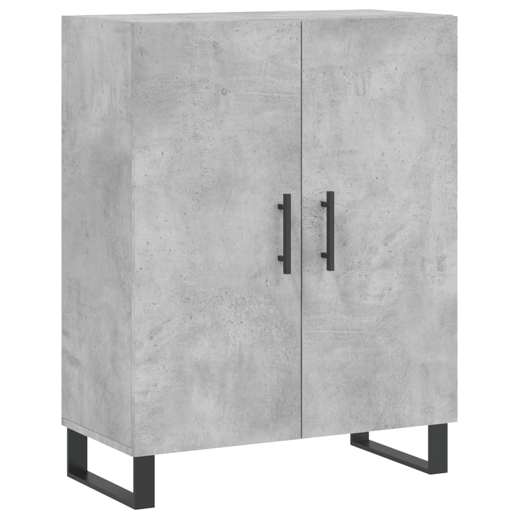 vidaXL Witrynka, szarość betonu 69,5x34x180 cm materiał drewnopochodny