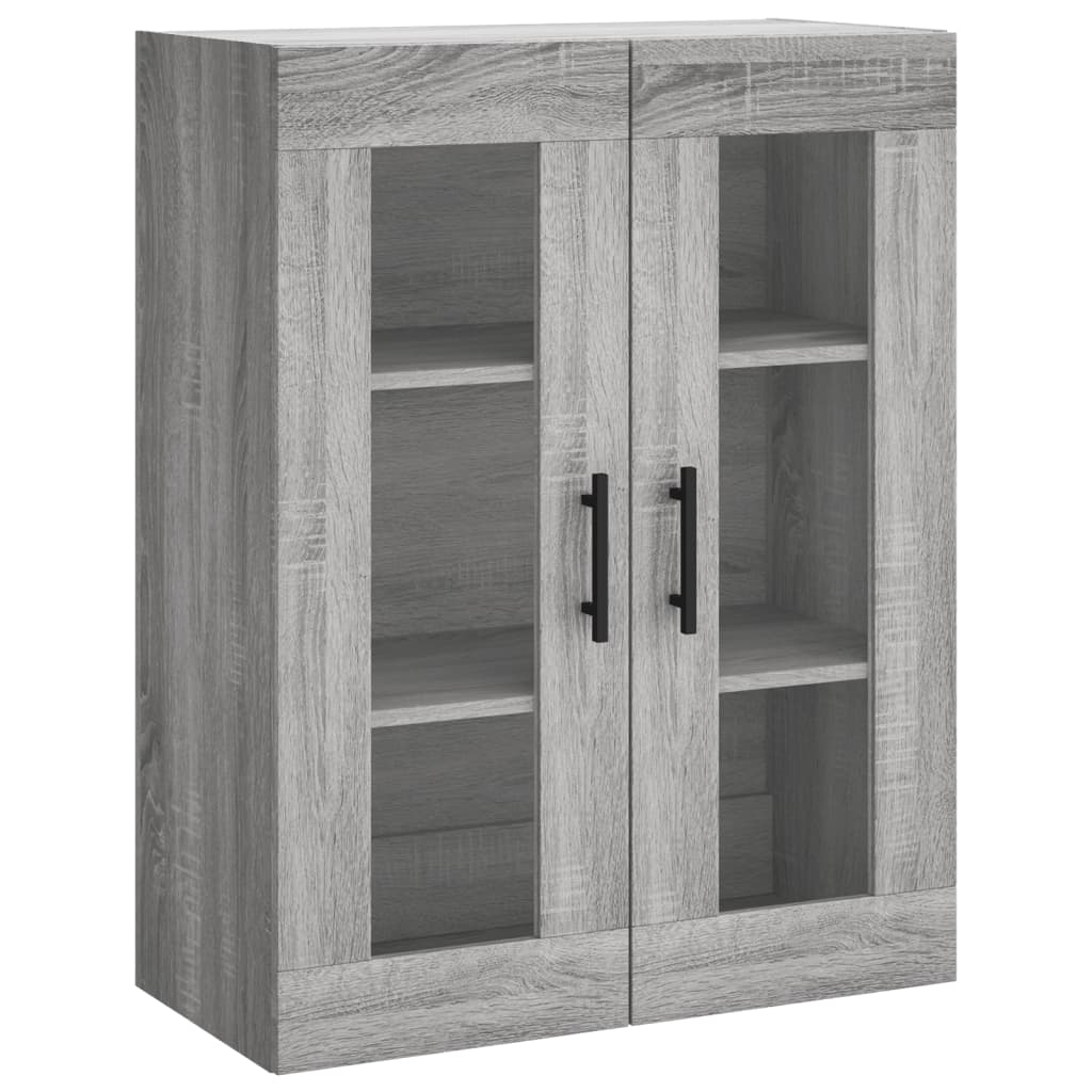 vidaXL Witrynka szary dąb sonoma 69,5x34x180cm materiał drewnopochodny