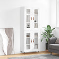 vidaXL Witrynka, biała, 69,5x34x180 cm, materiał drewnopochodny