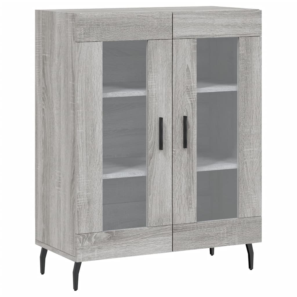 vidaXL Witrynka szary dąb sonoma 69,5x34x180cm materiał drewnopochodny