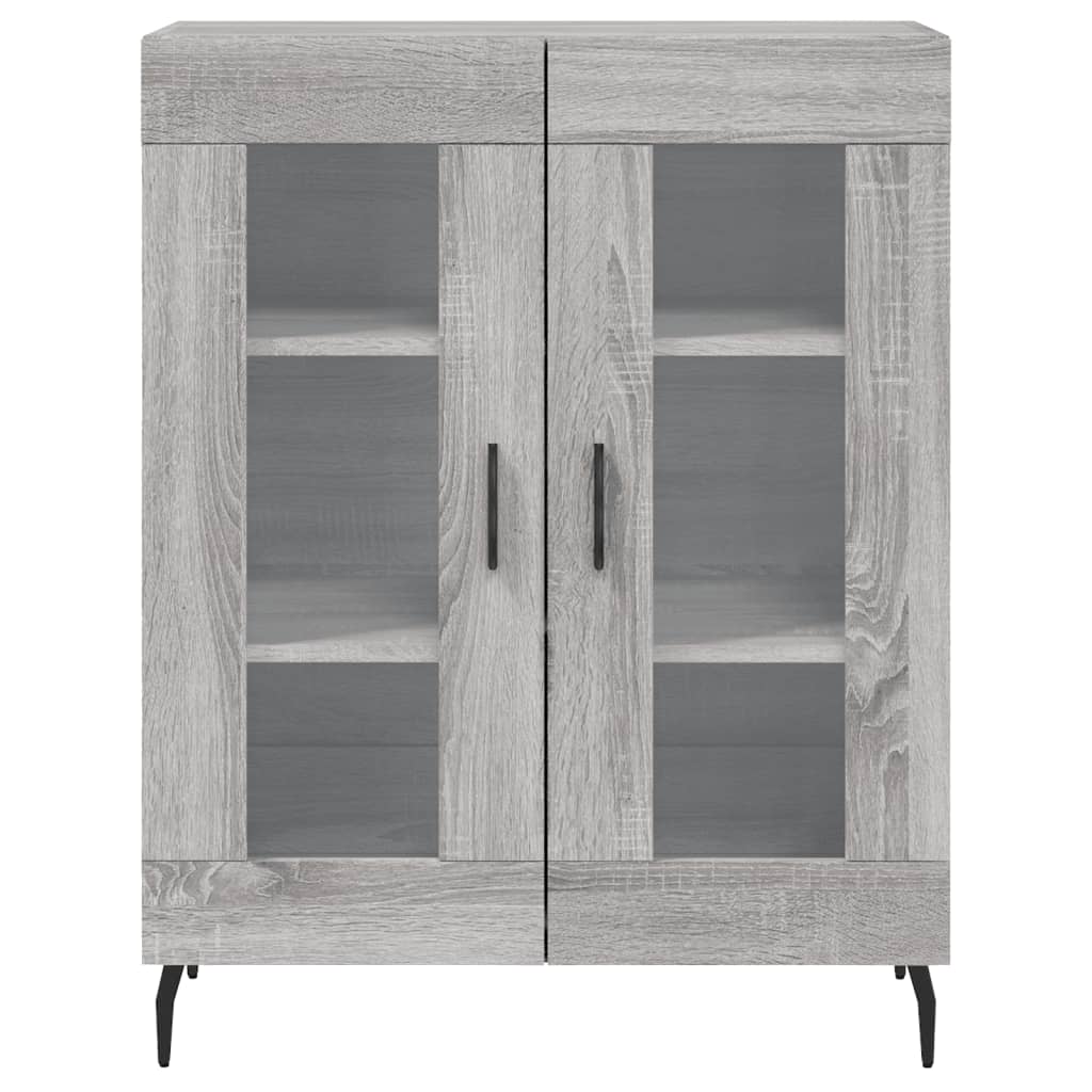 vidaXL Witrynka szary dąb sonoma 69,5x34x180cm materiał drewnopochodny
