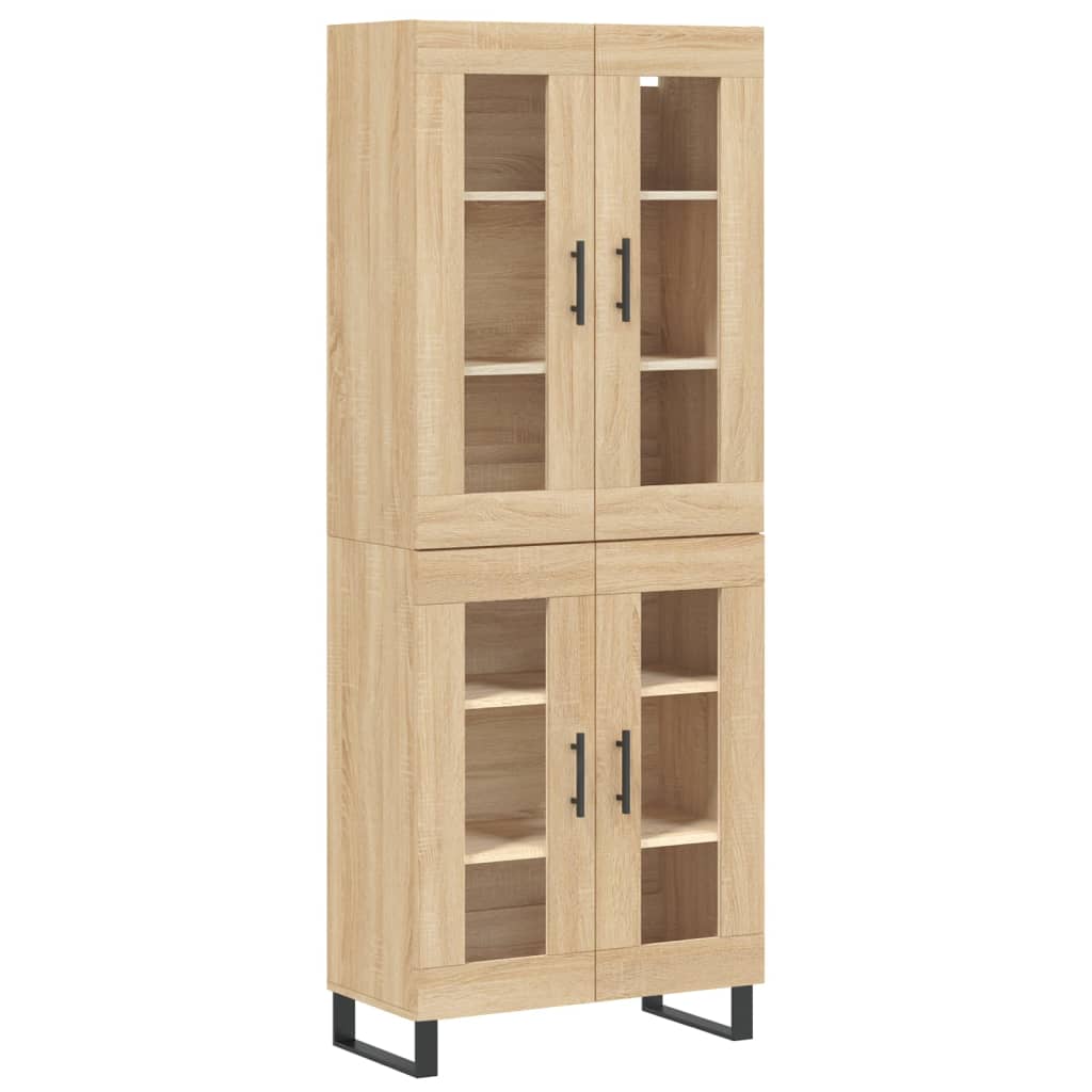 vidaXL Witrynka, dąb sonoma, 69,5x34x180 cm, materiał drewnopochodny