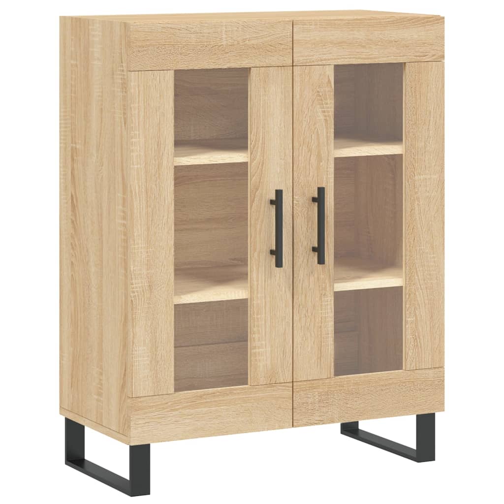 vidaXL Witrynka, dąb sonoma, 69,5x34x180 cm, materiał drewnopochodny