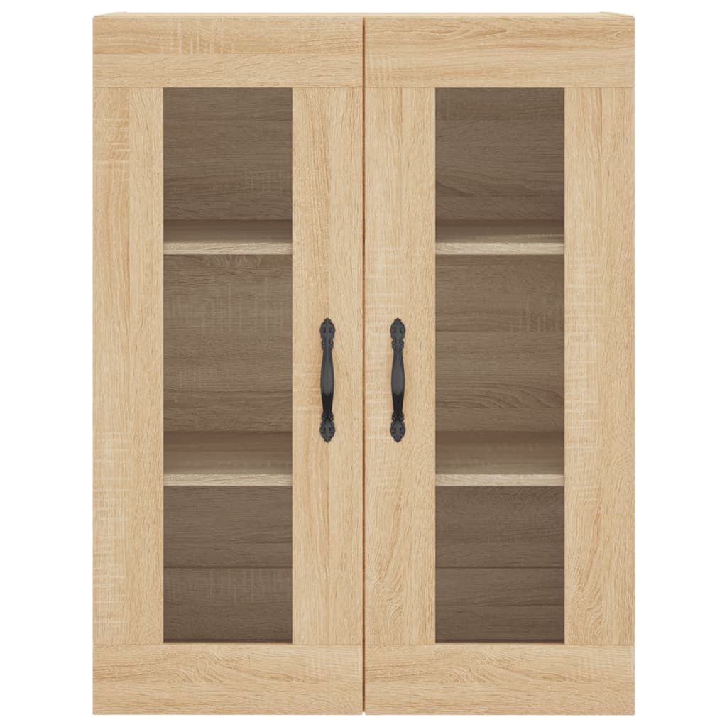 vidaXL Witrynka, dąb sonoma, 69,5x34x180 cm, materiał drewnopochodny