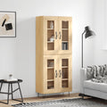 vidaXL Witrynka, dąb sonoma, 69,5x34x180 cm, materiał drewnopochodny