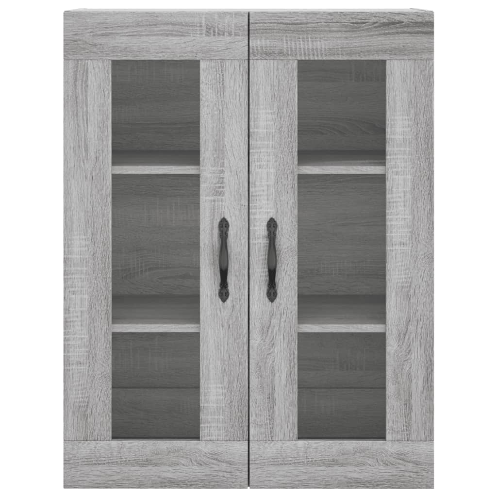 vidaXL Witrynka szary dąb sonoma 69,5x34x180cm materiał drewnopochodny