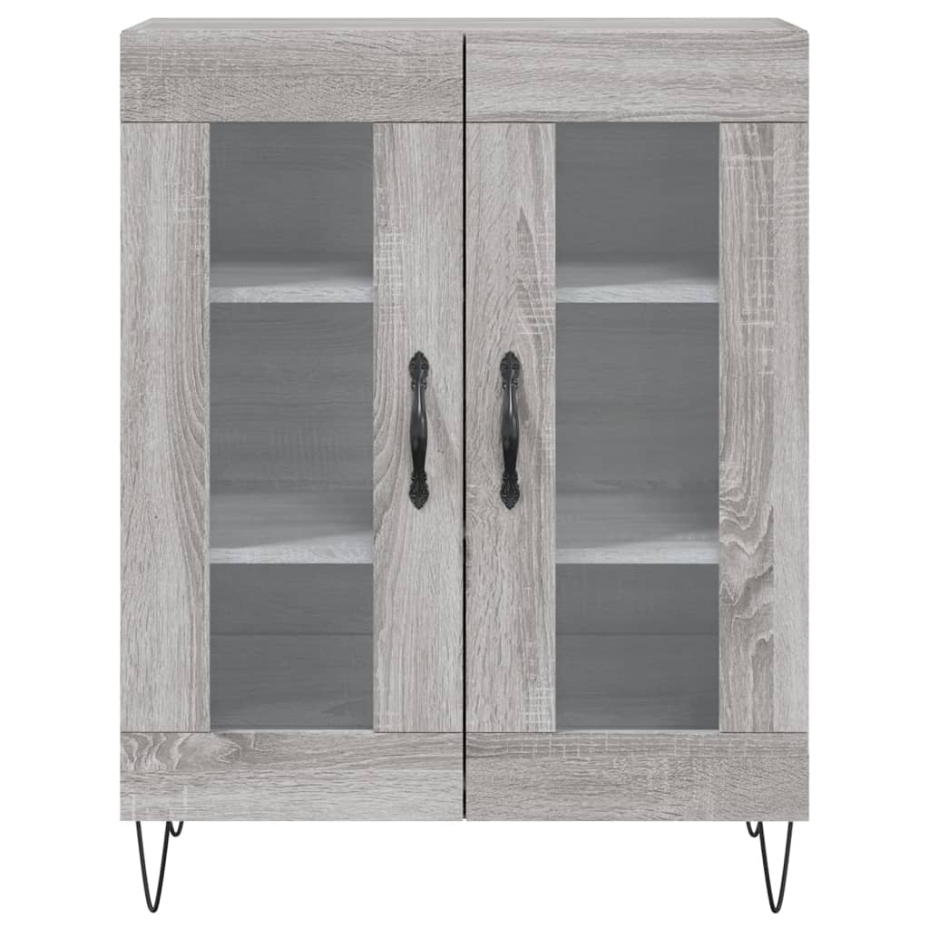 vidaXL Witrynka szary dąb sonoma 69,5x34x180cm materiał drewnopochodny