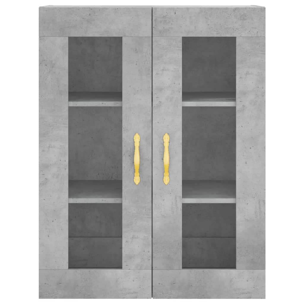 vidaXL Witrynka, szarość betonu 69,5x34x180 cm materiał drewnopochodny