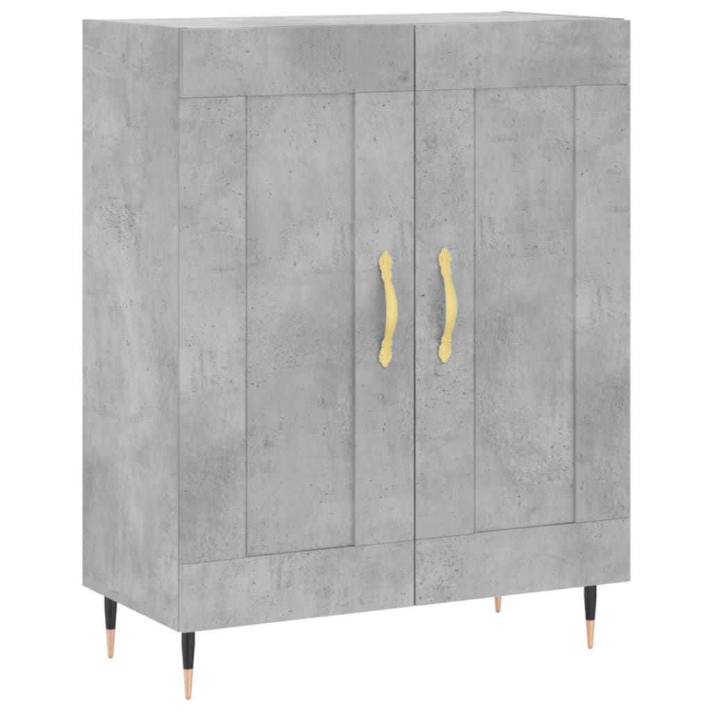 vidaXL Witrynka, szarość betonu 69,5x34x180 cm materiał drewnopochodny