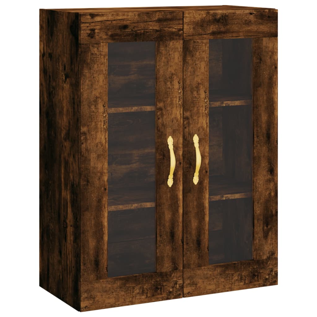 vidaXL Witrynka przydymiony dąb 69,5x34x180 cm materiał drewnopochodny