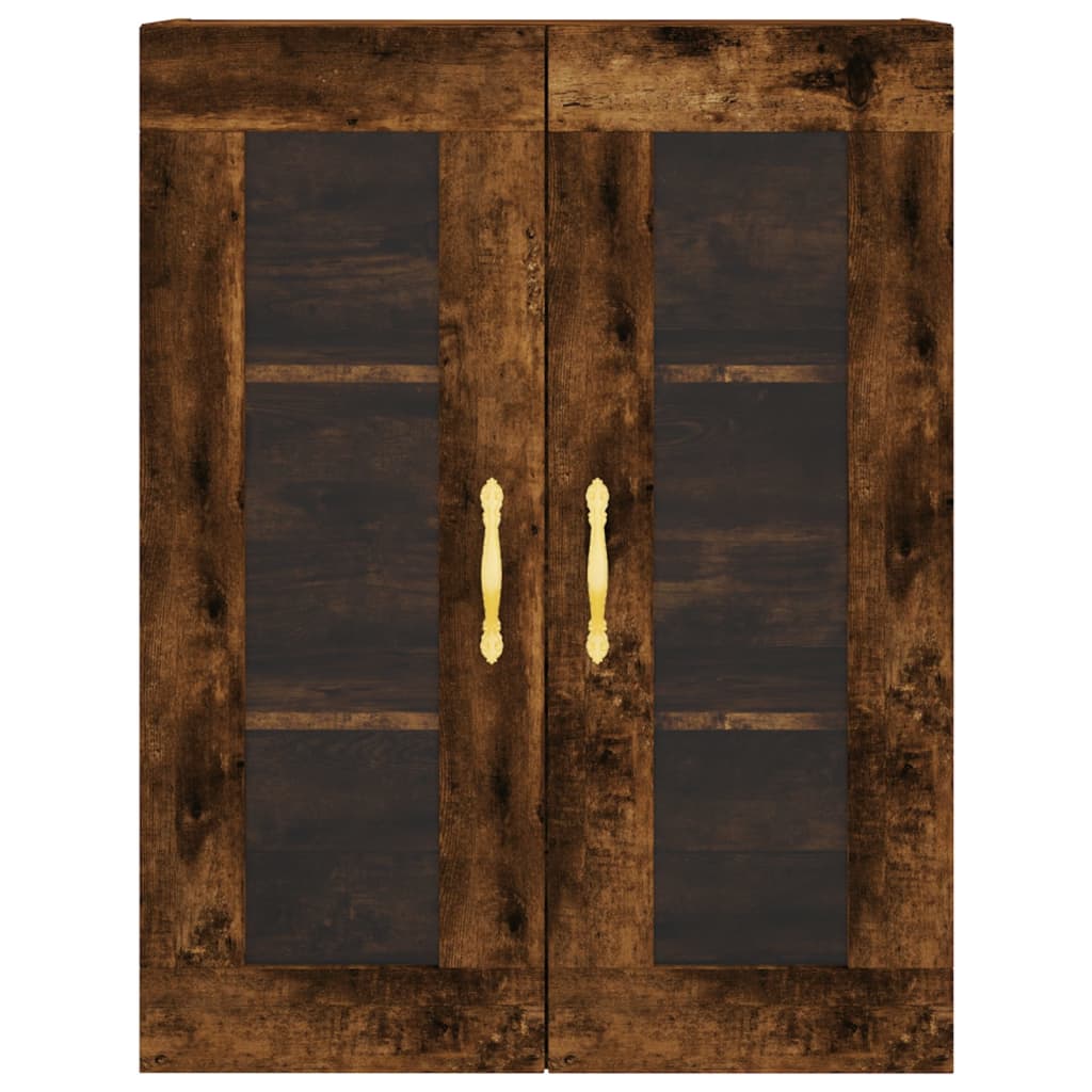 vidaXL Witrynka przydymiony dąb 69,5x34x180 cm materiał drewnopochodny