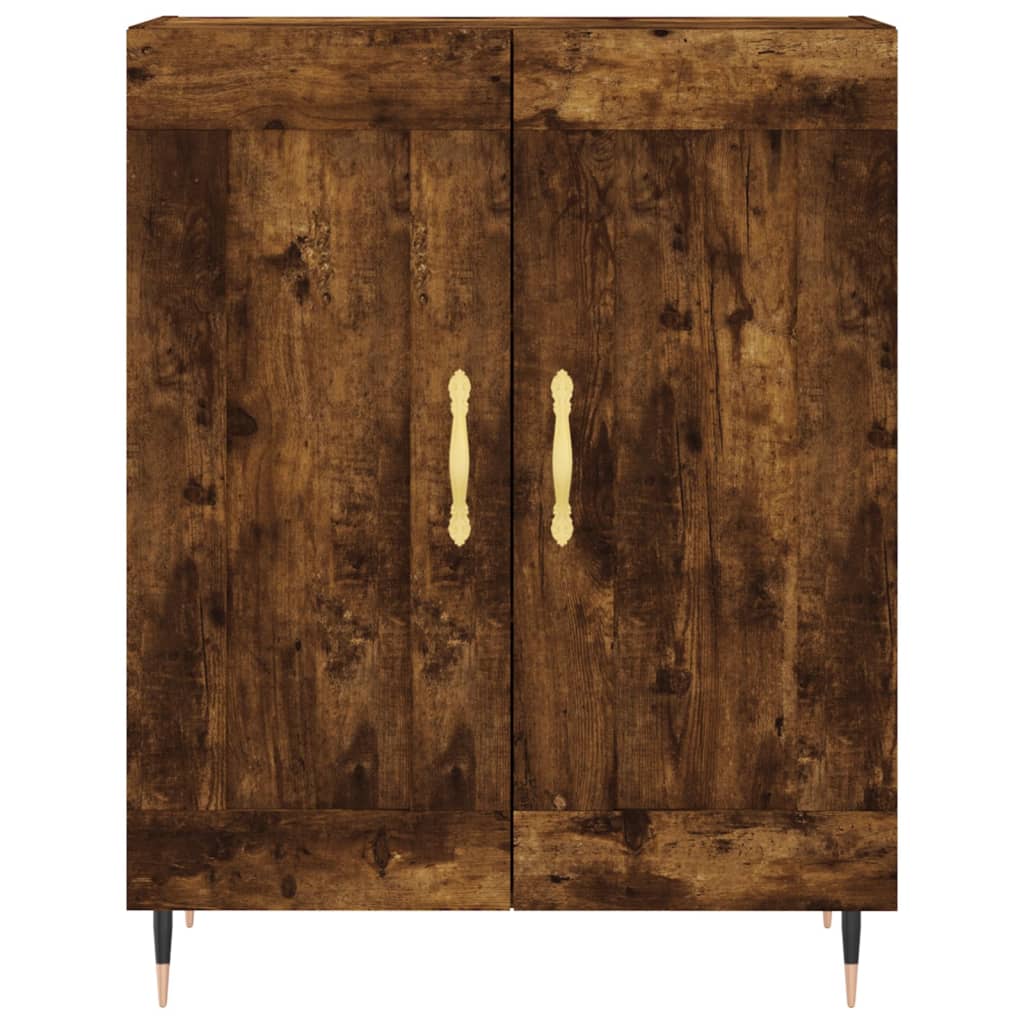 vidaXL Witrynka przydymiony dąb 69,5x34x180 cm materiał drewnopochodny