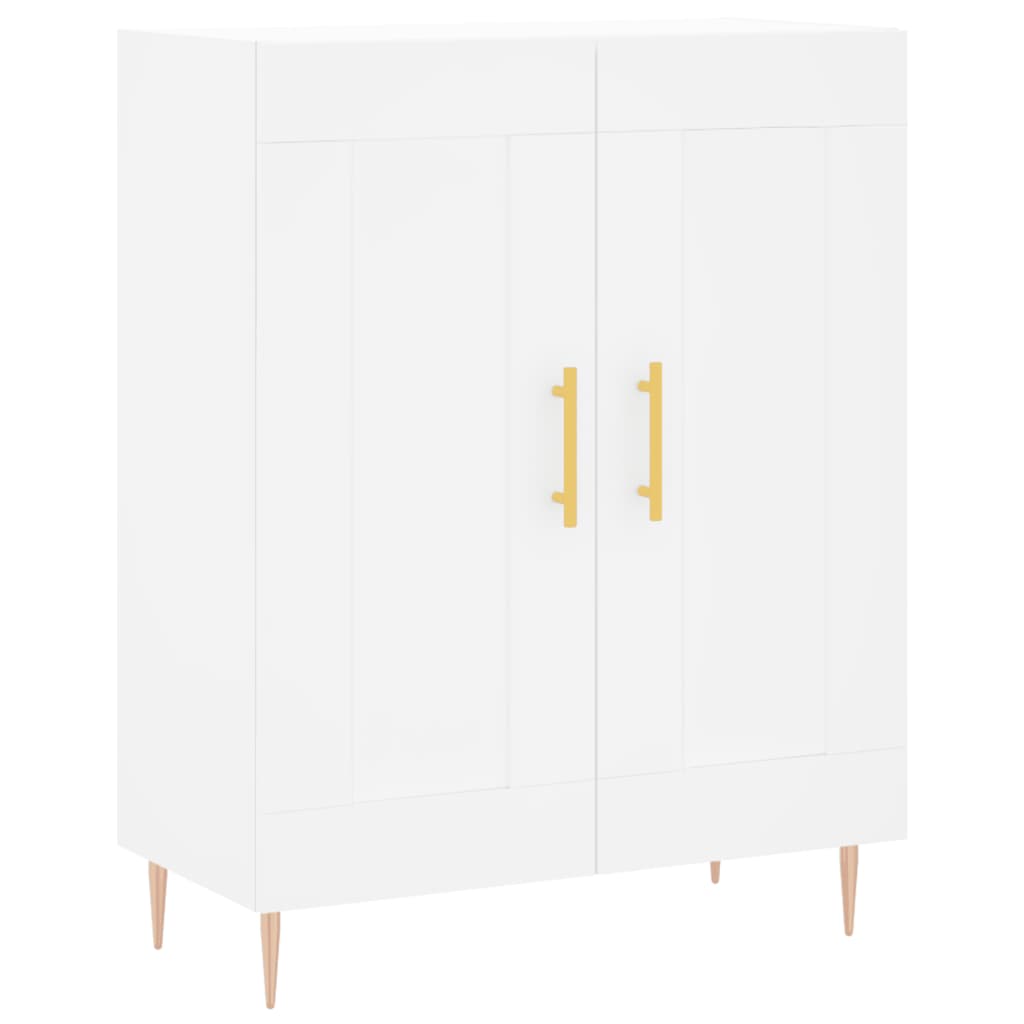vidaXL Witrynka, biała, 69,5x34x180 cm, materiał drewnopochodny