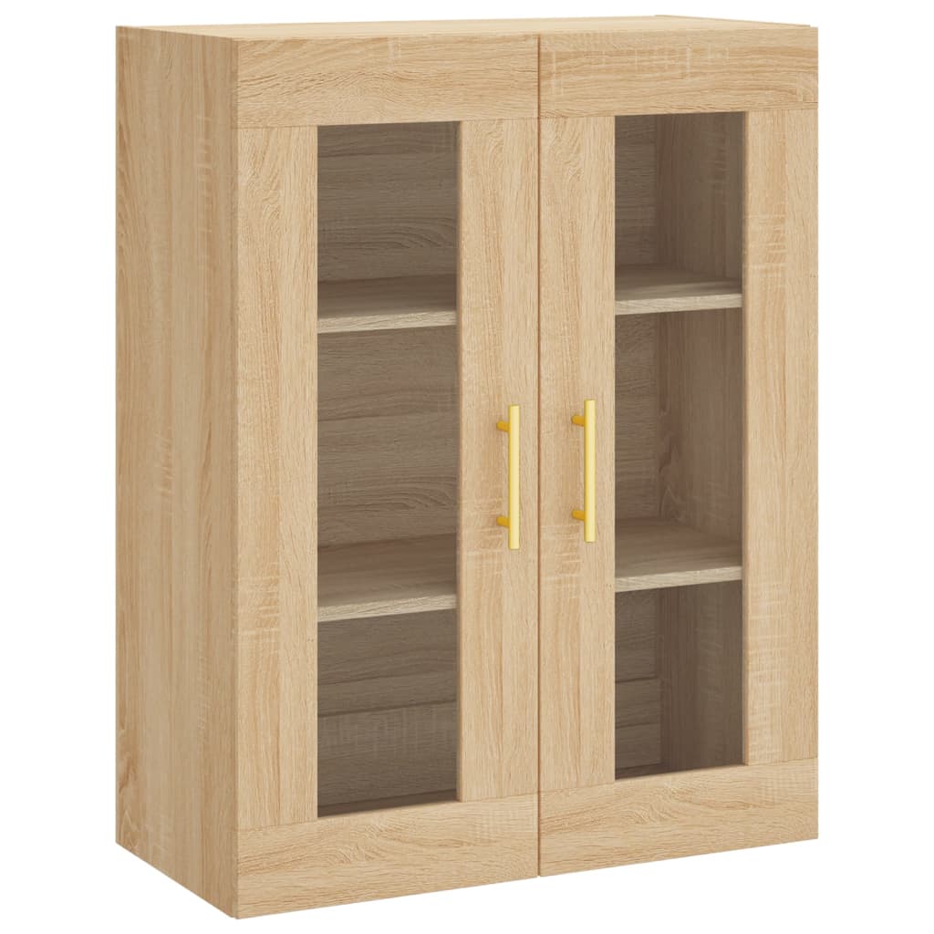 vidaXL Witrynka, dąb sonoma, 69,5x34x180 cm, materiał drewnopochodny