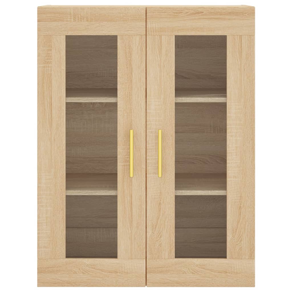 vidaXL Witrynka, dąb sonoma, 69,5x34x180 cm, materiał drewnopochodny