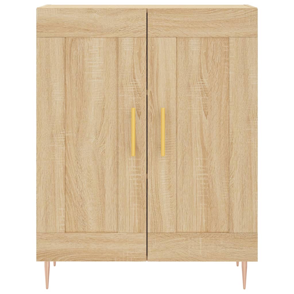 vidaXL Witrynka, dąb sonoma, 69,5x34x180 cm, materiał drewnopochodny
