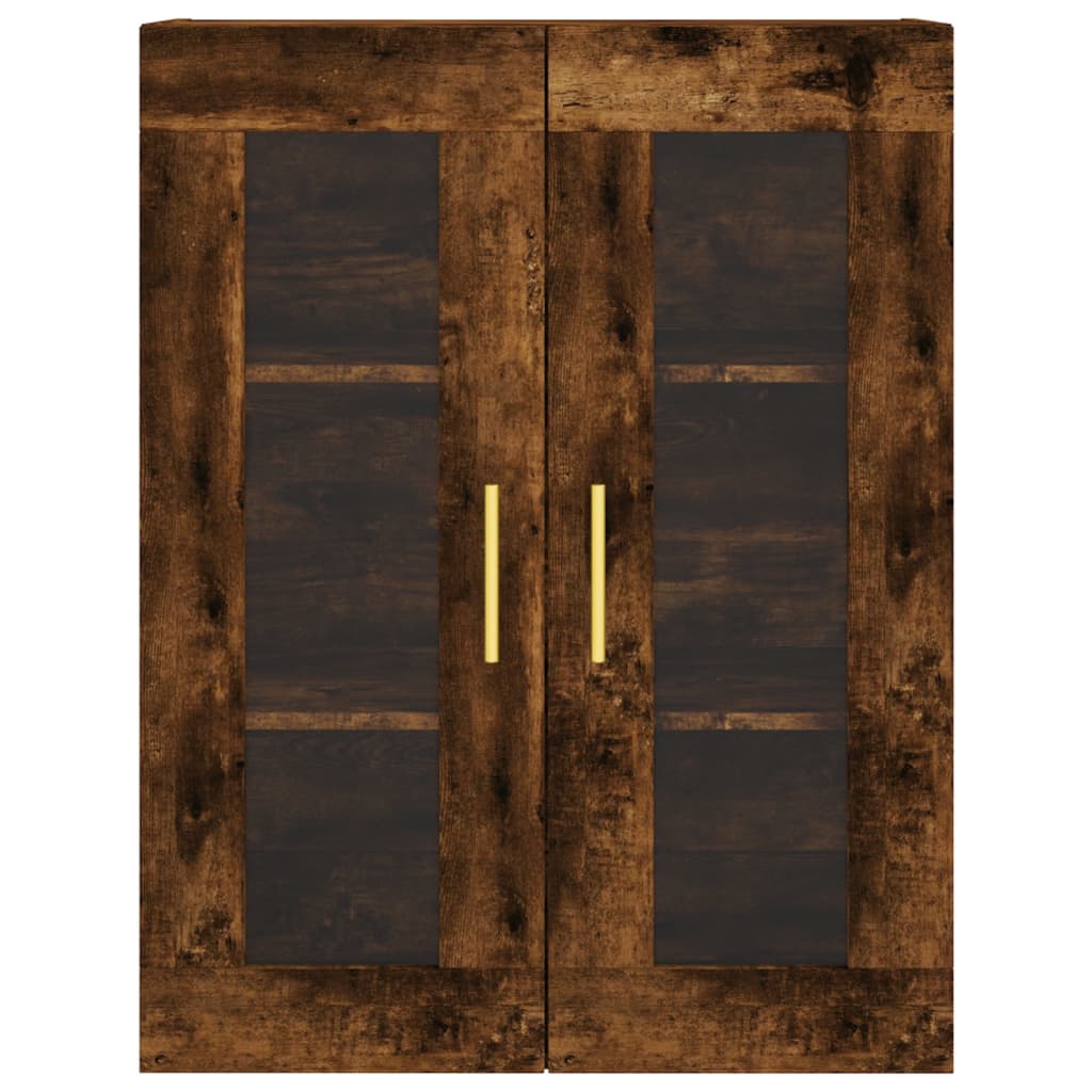 vidaXL Witrynka przydymiony dąb 69,5x34x180 cm materiał drewnopochodny