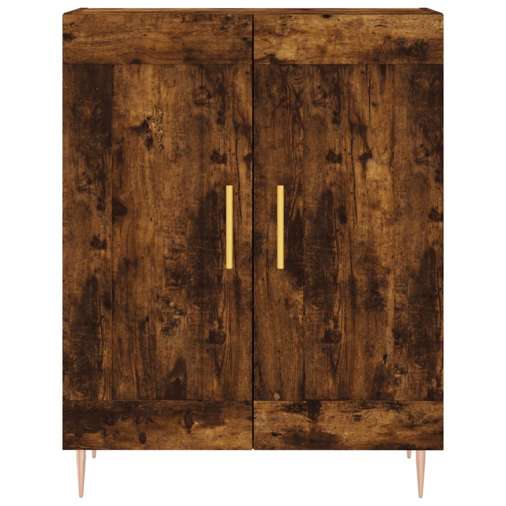vidaXL Witrynka przydymiony dąb 69,5x34x180 cm materiał drewnopochodny
