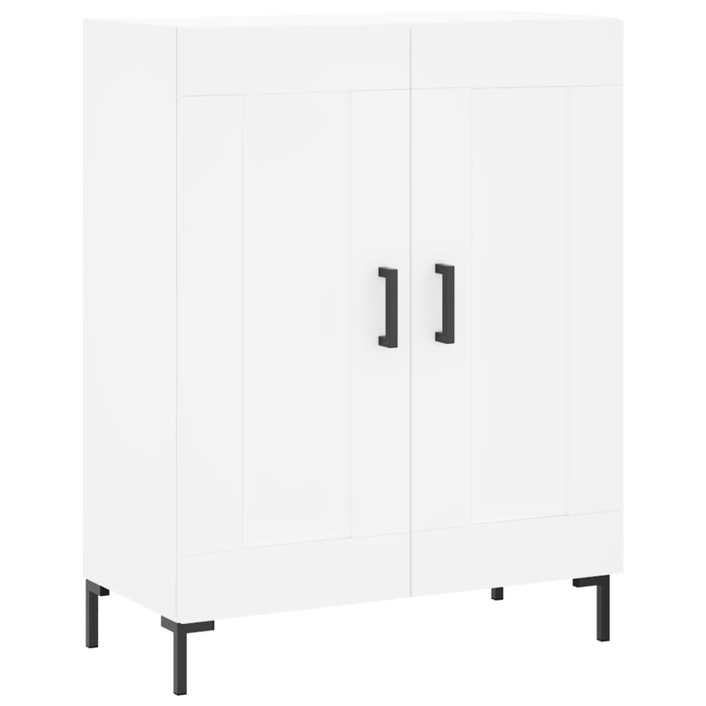 vidaXL Witrynka, biała, 69,5x34x180 cm, materiał drewnopochodny