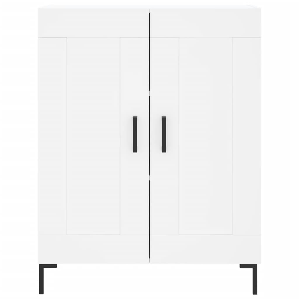 vidaXL Witrynka, biała, 69,5x34x180 cm, materiał drewnopochodny