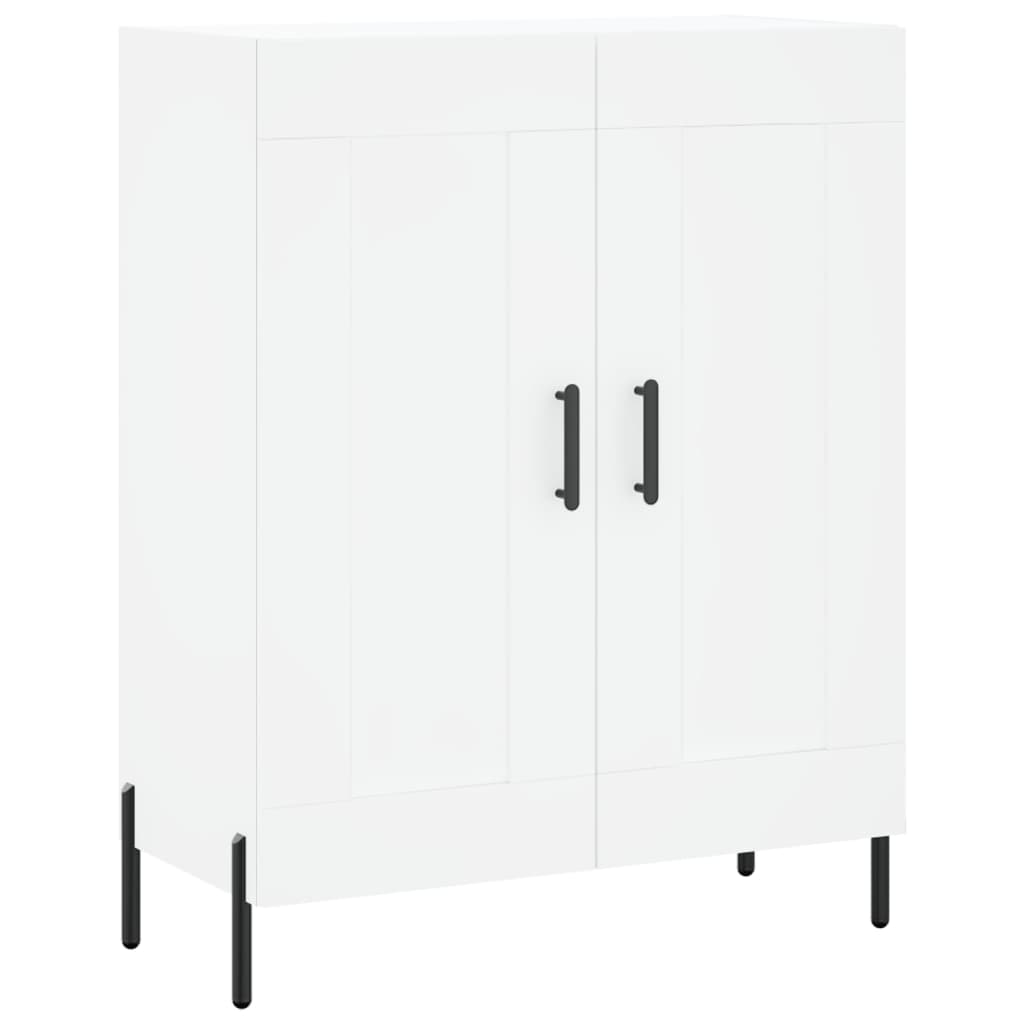vidaXL Witrynka, biała, 69,5x34x180 cm, materiał drewnopochodny