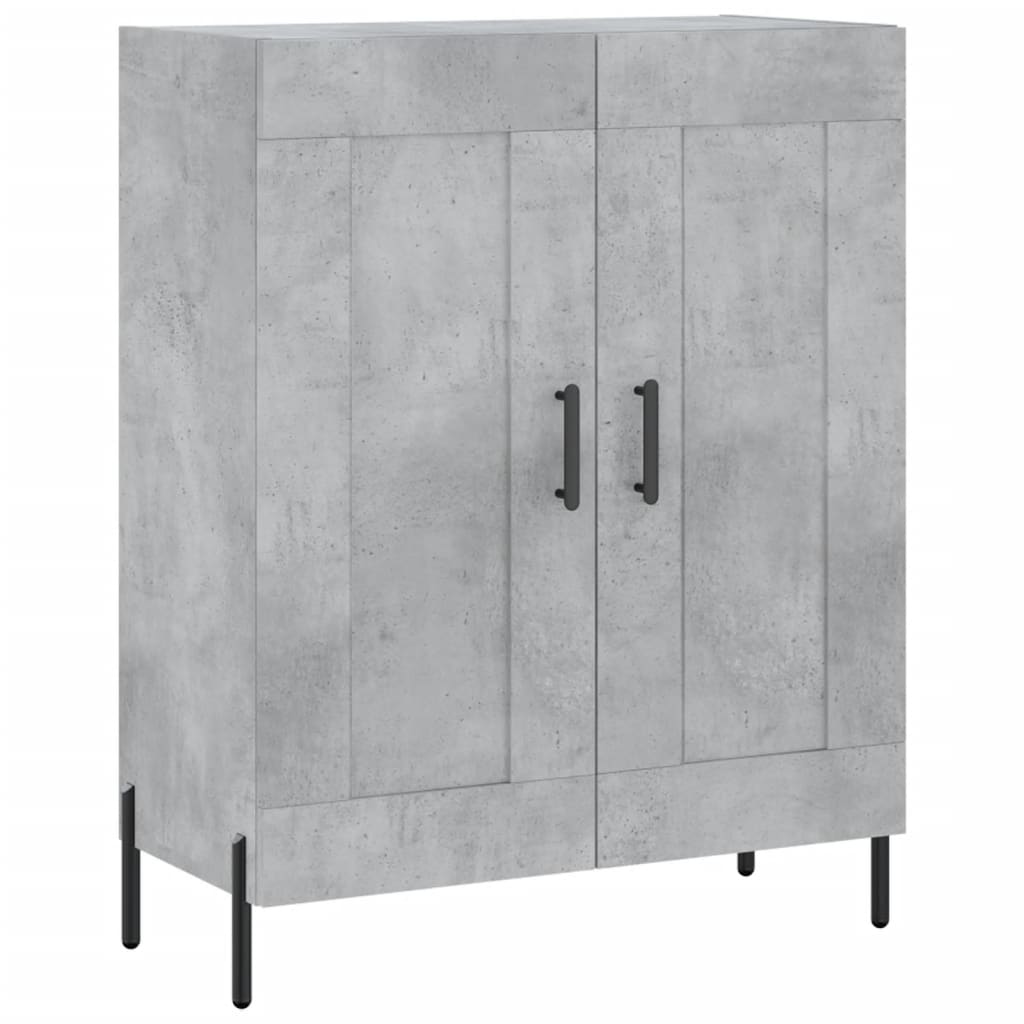 vidaXL Witrynka, szarość betonu 69,5x34x180 cm materiał drewnopochodny