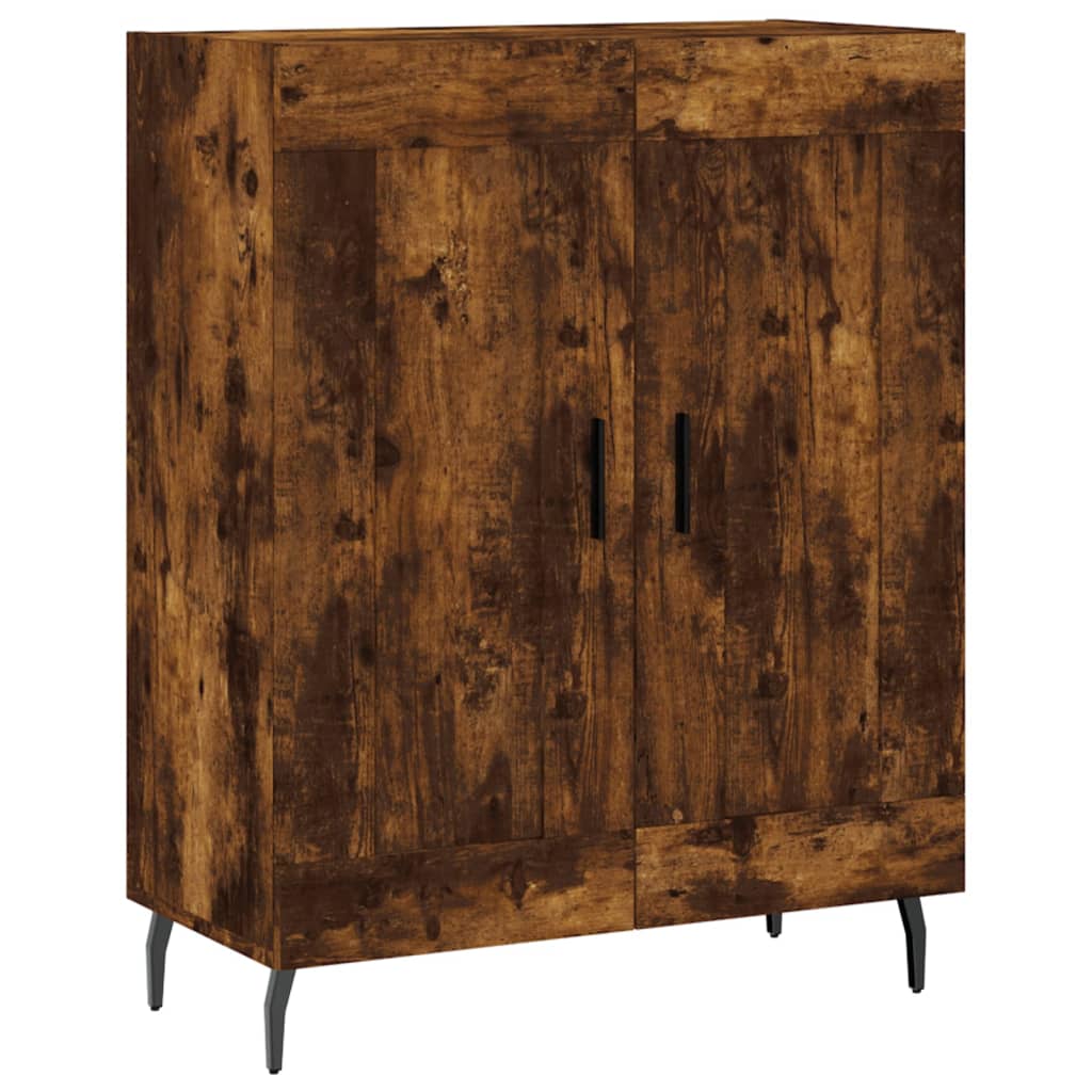 vidaXL Witrynka przydymiony dąb 69,5x34x180 cm materiał drewnopochodny