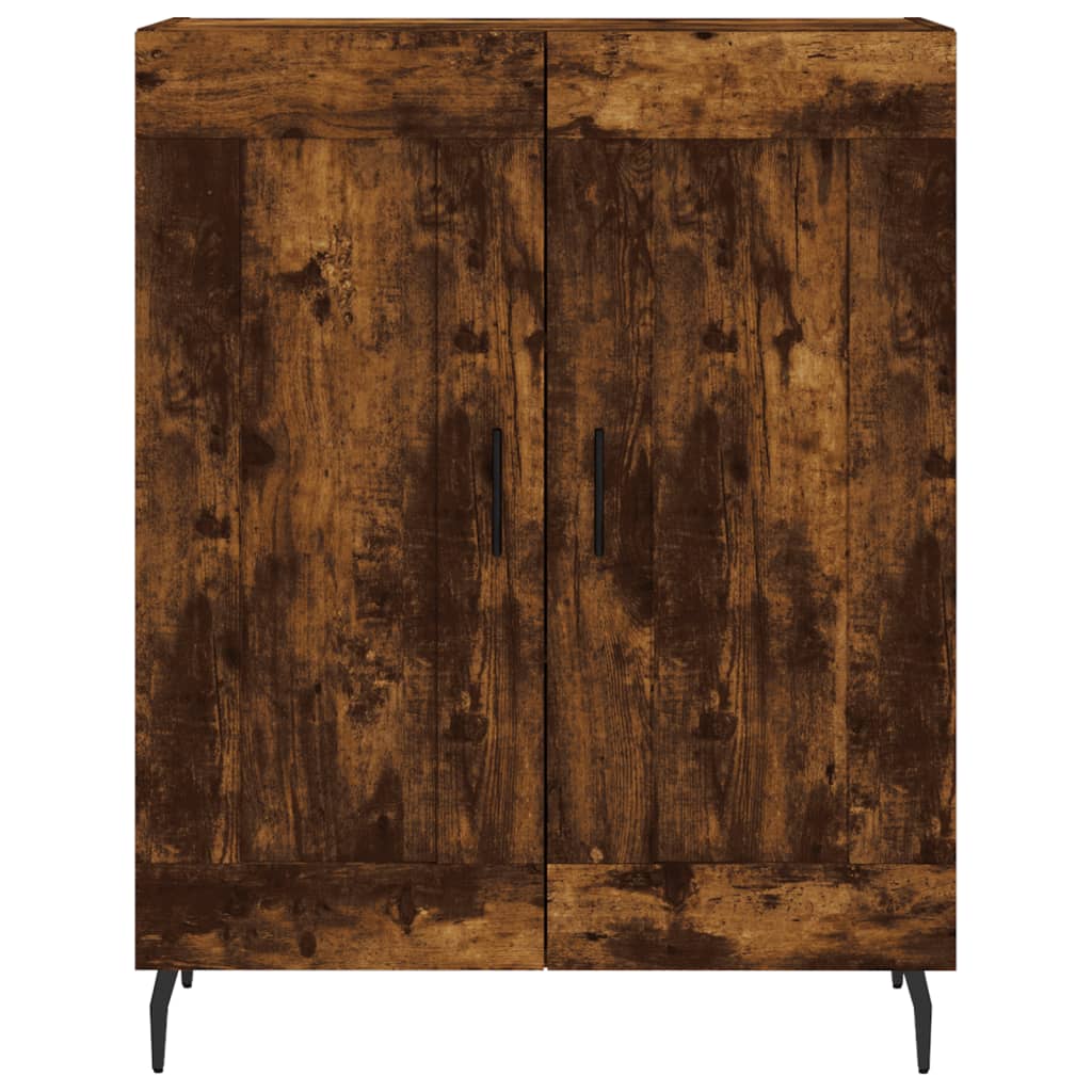 vidaXL Witrynka przydymiony dąb 69,5x34x180 cm materiał drewnopochodny