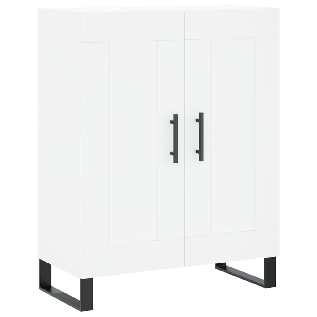 vidaXL Witrynka, biała, 69,5x34x180 cm, materiał drewnopochodny