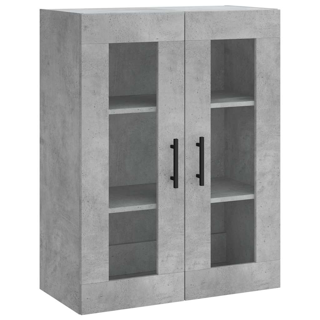 vidaXL Witrynka, szarość betonu 69,5x34x180 cm materiał drewnopochodny