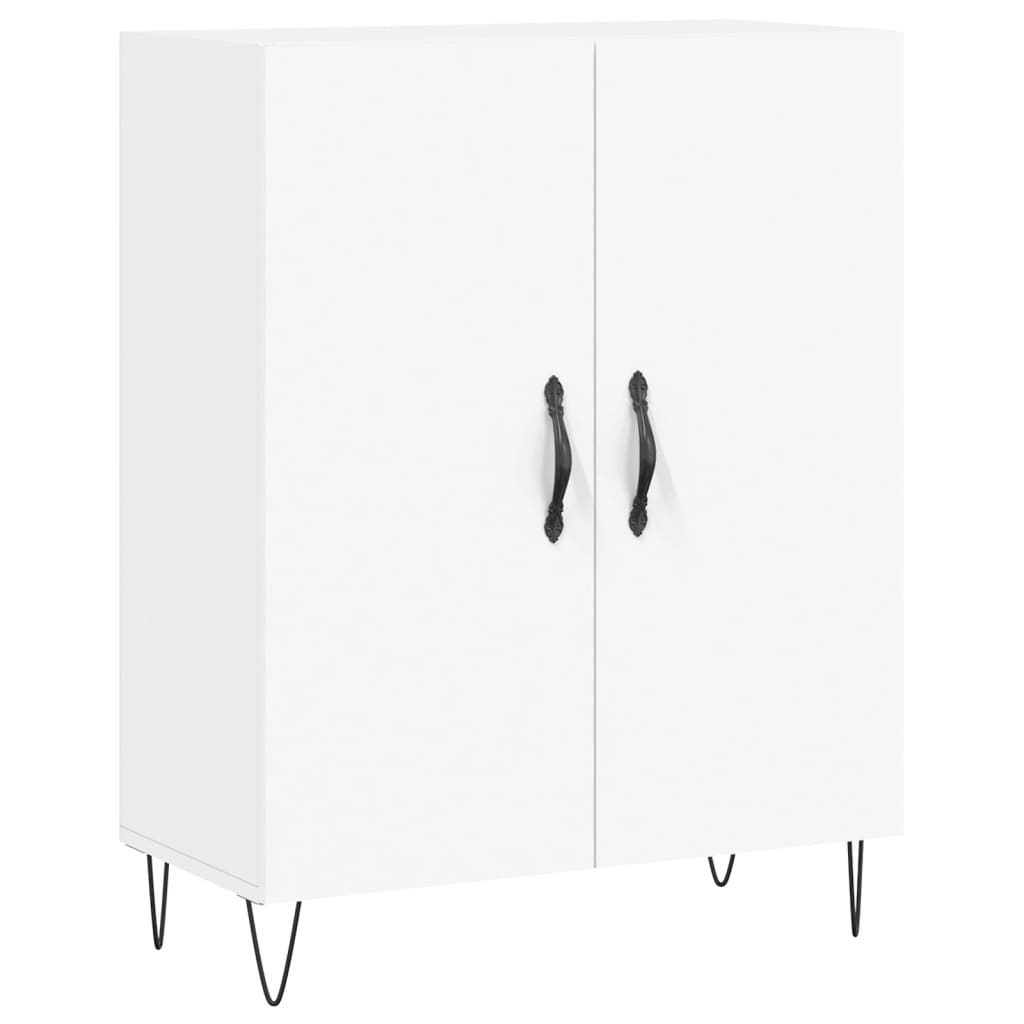 vidaXL Witrynka, biała, 69,5x34x180 cm, materiał drewnopochodny