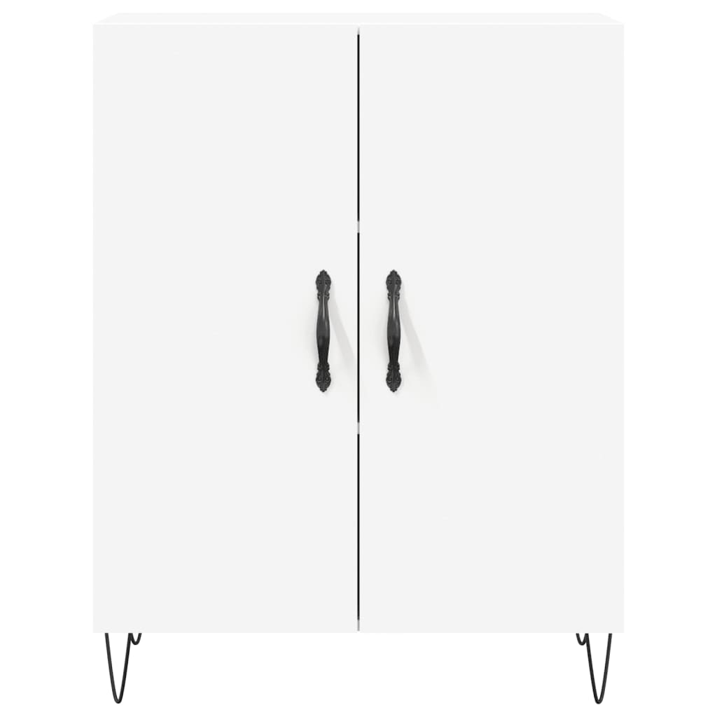 vidaXL Witrynka, biała, 69,5x34x180 cm, materiał drewnopochodny