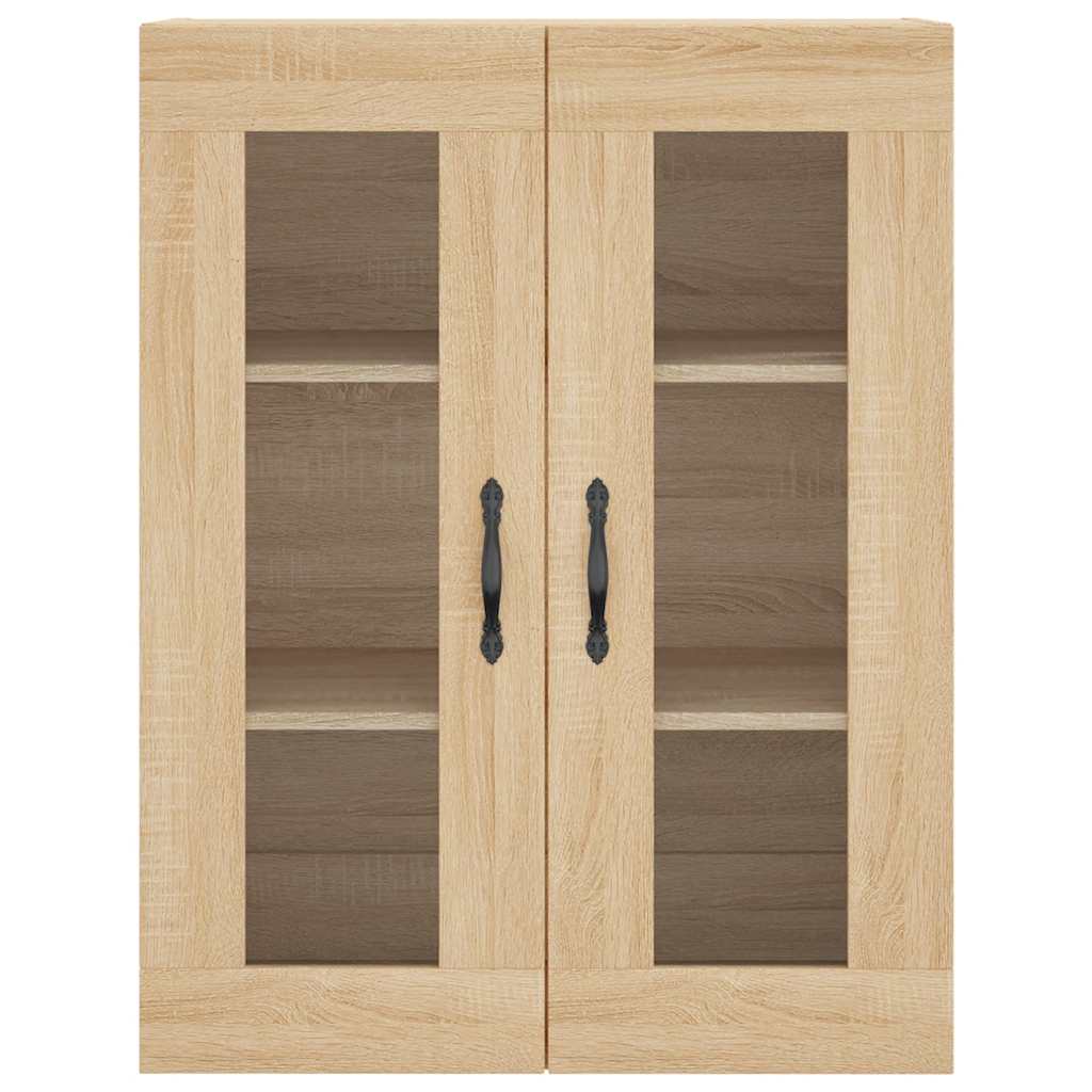 vidaXL Witrynka, dąb sonoma, 69,5x34x180 cm, materiał drewnopochodny