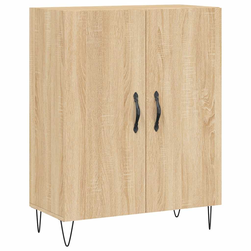 vidaXL Witrynka, dąb sonoma, 69,5x34x180 cm, materiał drewnopochodny