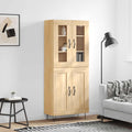 vidaXL Witrynka, dąb sonoma, 69,5x34x180 cm, materiał drewnopochodny