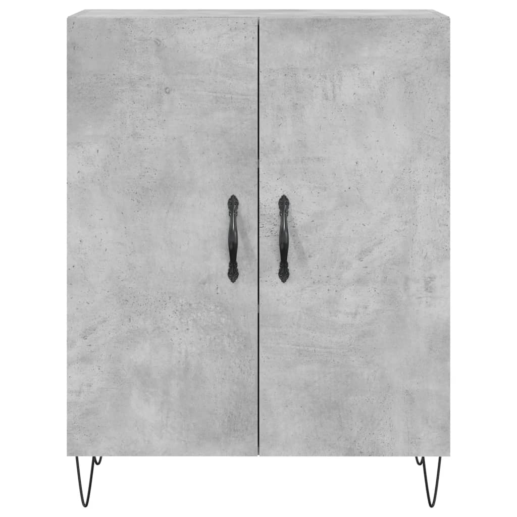 vidaXL Witrynka, szarość betonu 69,5x34x180 cm materiał drewnopochodny