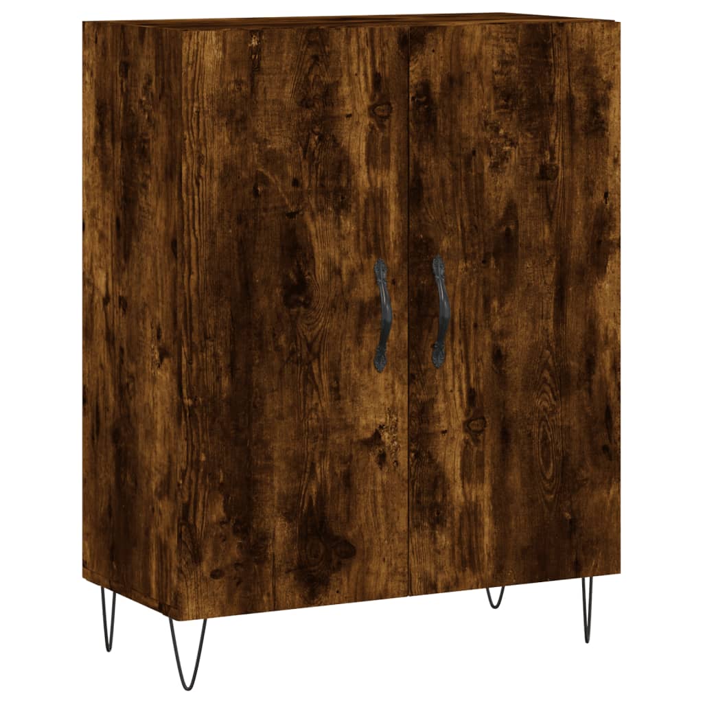 vidaXL Witrynka przydymiony dąb 69,5x34x180 cm materiał drewnopochodny