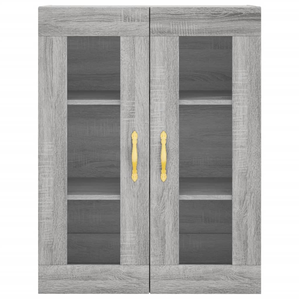 vidaXL Witrynka szary dąb sonoma 69,5x34x180cm materiał drewnopochodny