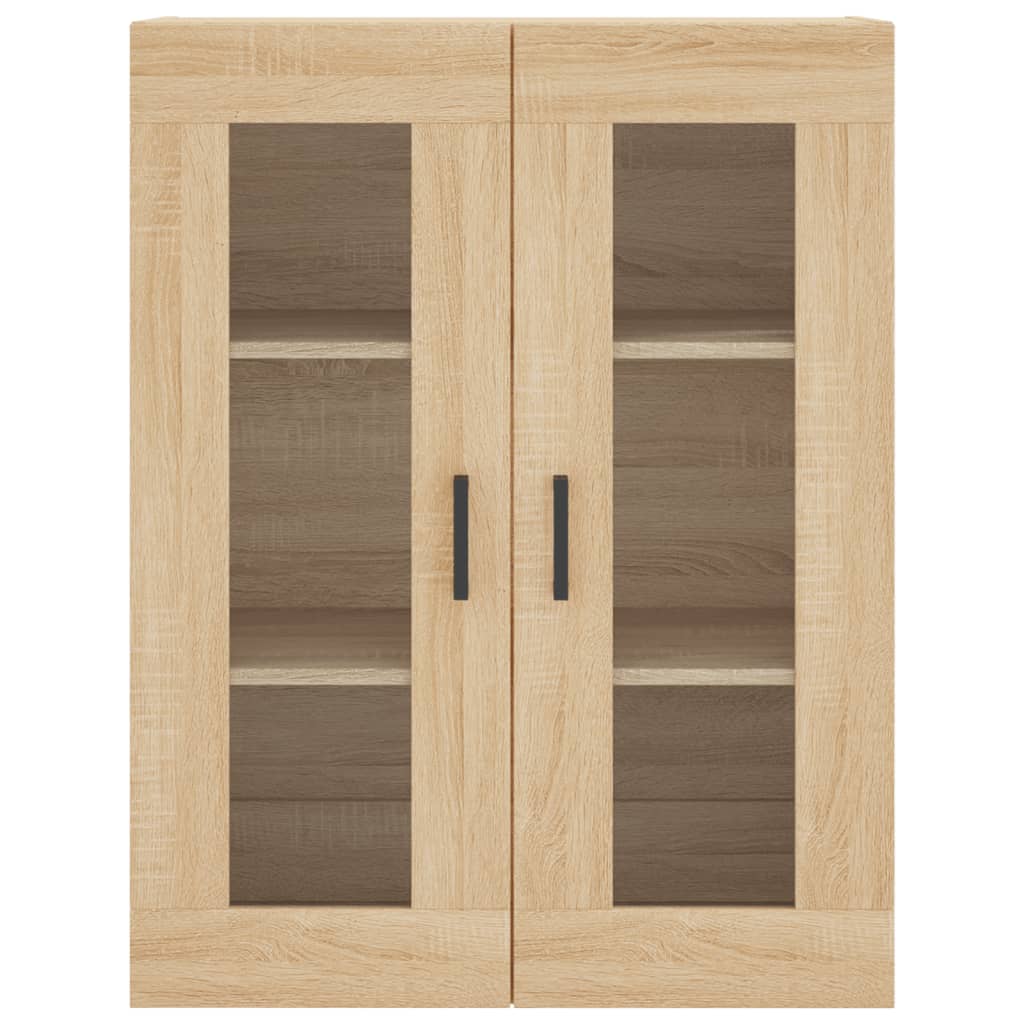 vidaXL Witrynka, dąb sonoma, 69,5x34x180 cm, materiał drewnopochodny
